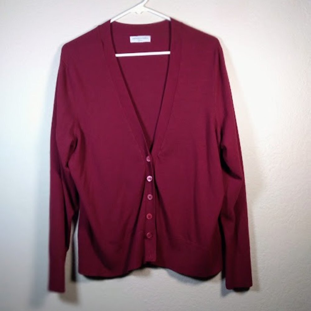 Sutton Studios Maroon Cardigan Sweater